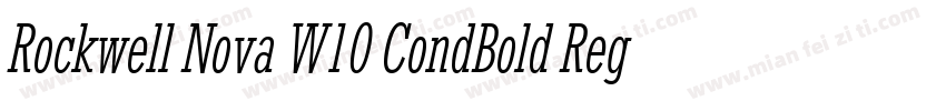 Rockwell Nova W10 CondBold Regular字体转换